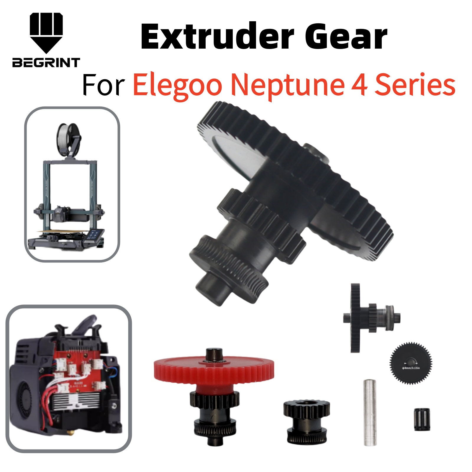 3D Printing Elegoo - لسلسلة ELEGOO Neptune 4، ترس بثق
