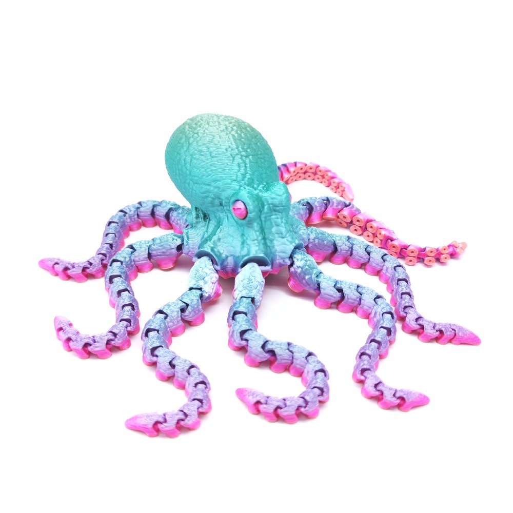 3D Printing Joints - تمثال أخطبوط ملون مطبوع بتقنية ثلاثية