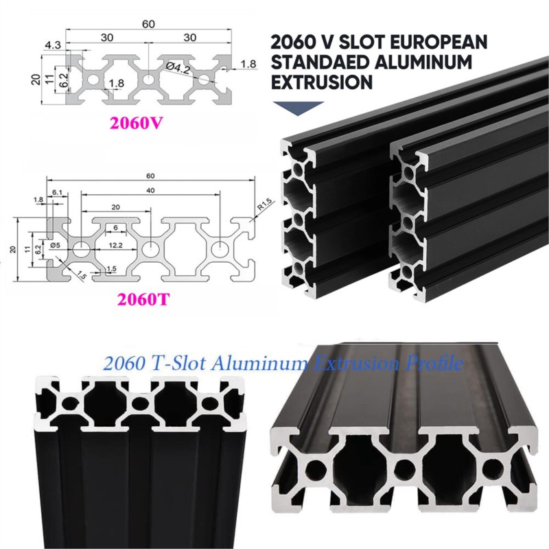 1 قطعة الألومنيوم الأسود الشخص - مراجعة V Slot Aluminum Extrusion وسعره