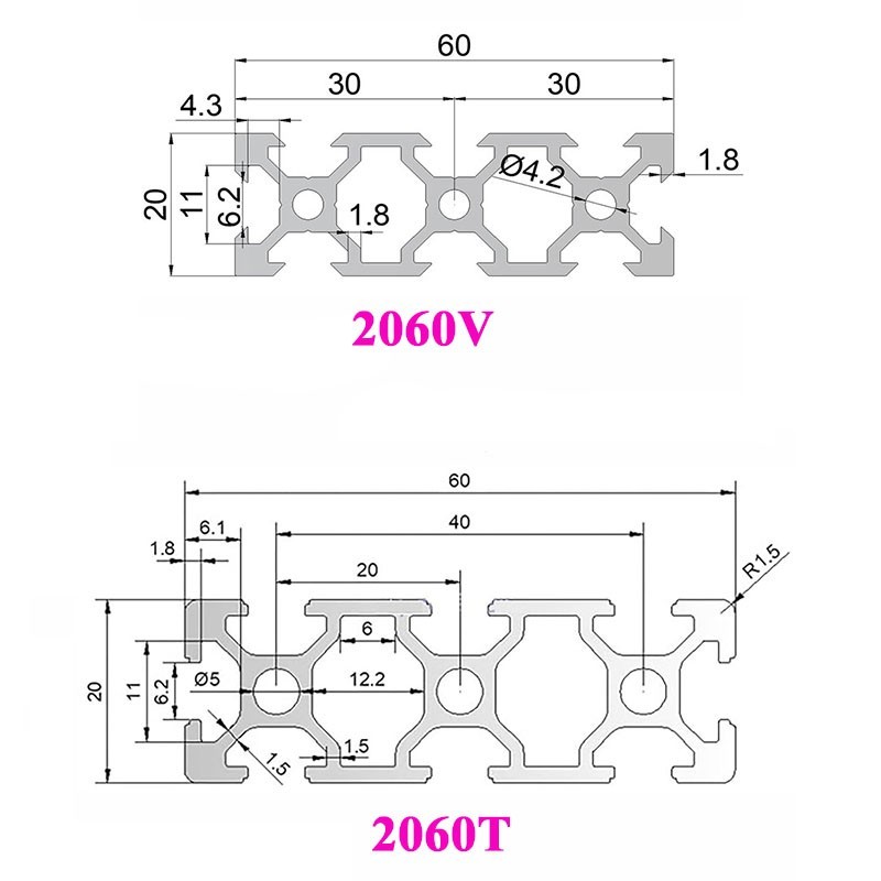 1 قطعة الألومنيوم الأسود الشخص - مراجعة V Slot Aluminum Extrusion وسعره