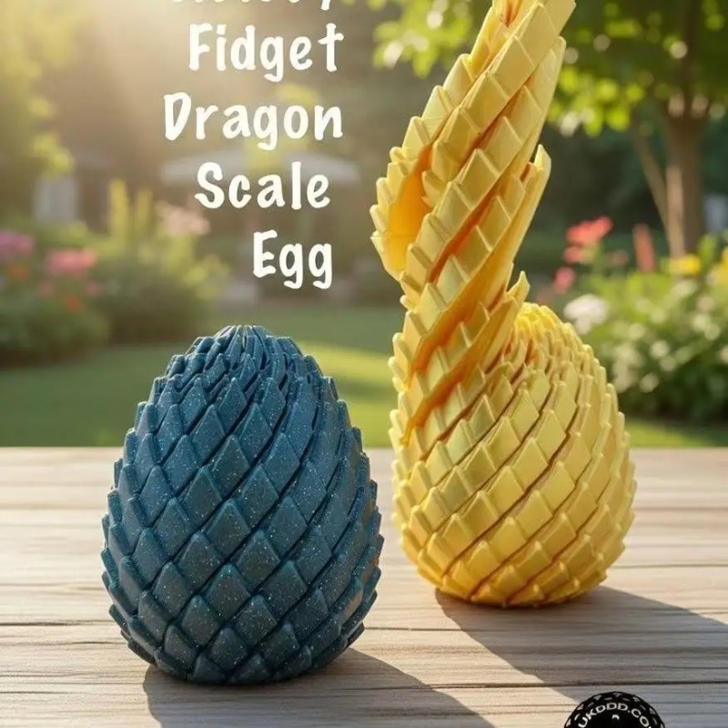 بيضة تنين حلزونية مطبوعة ثلاثي - مراجعة 3D Printing Egg وسعره