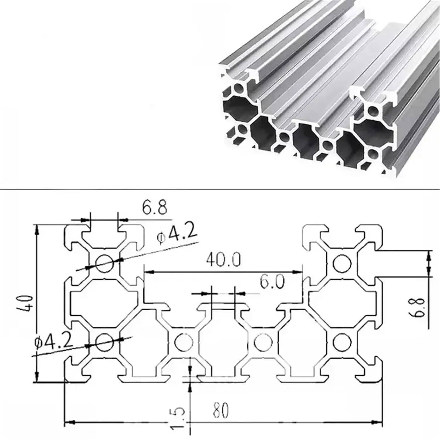 إطار بروفيل ألومنيوم صناعي 408 - مراجعة V Slot Aluminum Extrusion وسعره