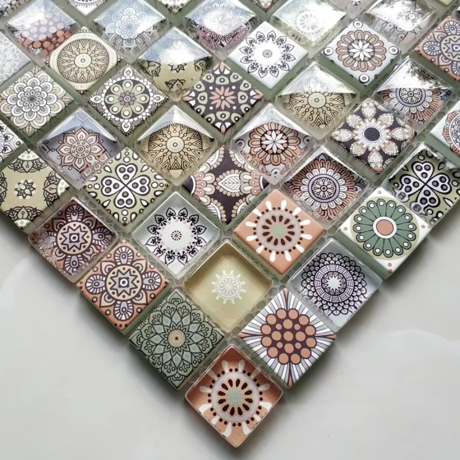 بلاط فسيفساء من الزجاج الكريست - مراجعة 3D Printing Glass وسعره
