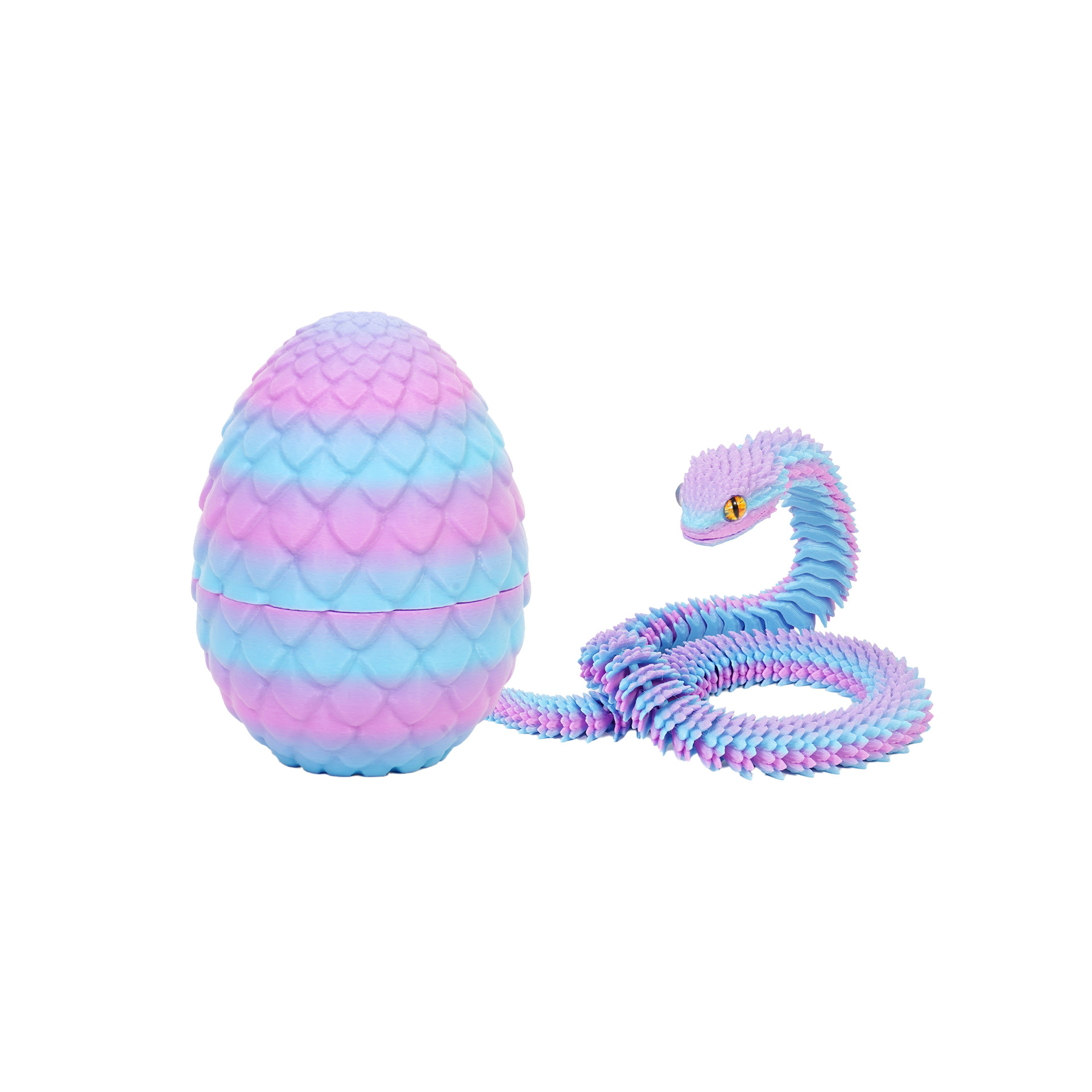 نموذج ثعبان فايبر مطبوع ثلاثي  - مراجعة 3D Printing Egg وسعره