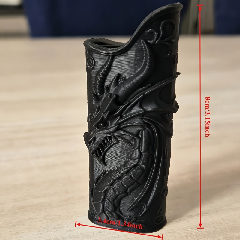 حافظة ولاعة بتصميم تنين مزخرف  - مراجعة 3D Printing Pla وسعره