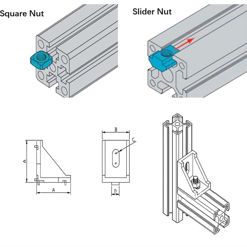1 قطعة أسود 2040 T-فتحة الأورو - مراجعة V Slot Aluminum Extrusion وسعره