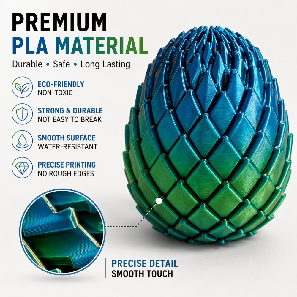 لعبة بيضة التنين الملتوية ثلاث - مراجعة 3D Printing Egg وسعره