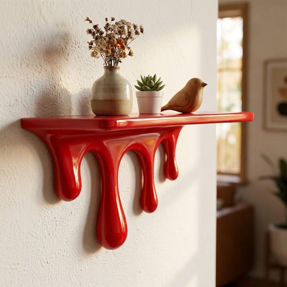 رف جداري كلاسيكي بتصميم ثلاثي  - مراجعة 3D Printing Wall وسعره