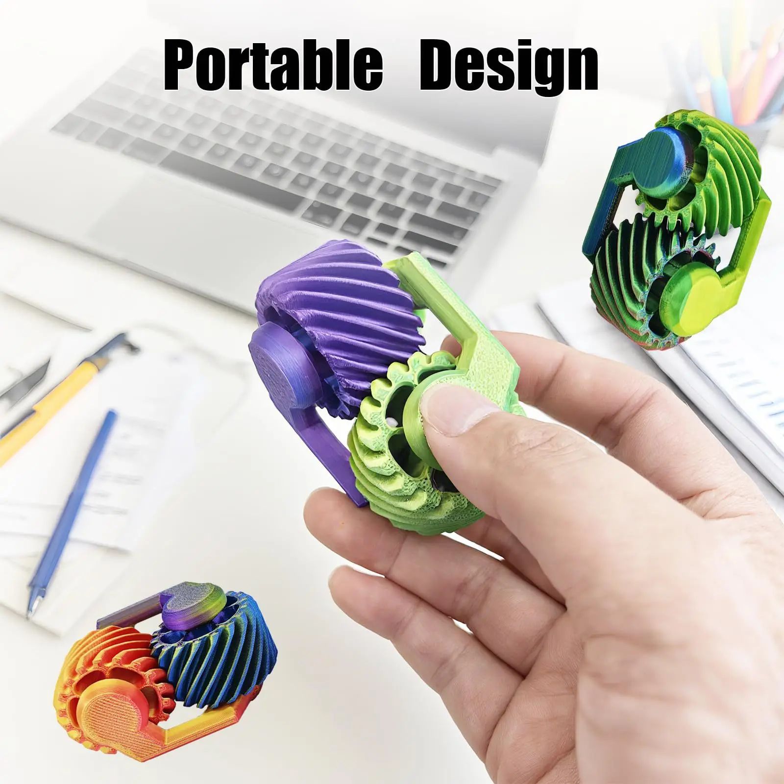 لعبة جيروسكوب صغيرة ثلاثية الأ - مراجعة 3D Printing Gears وسعره