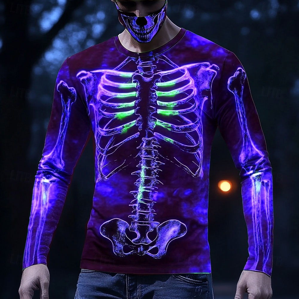 تي شيرت رجالي بأكمام طويلة بطب - مراجعة 3D Printing X Ray وسعره
